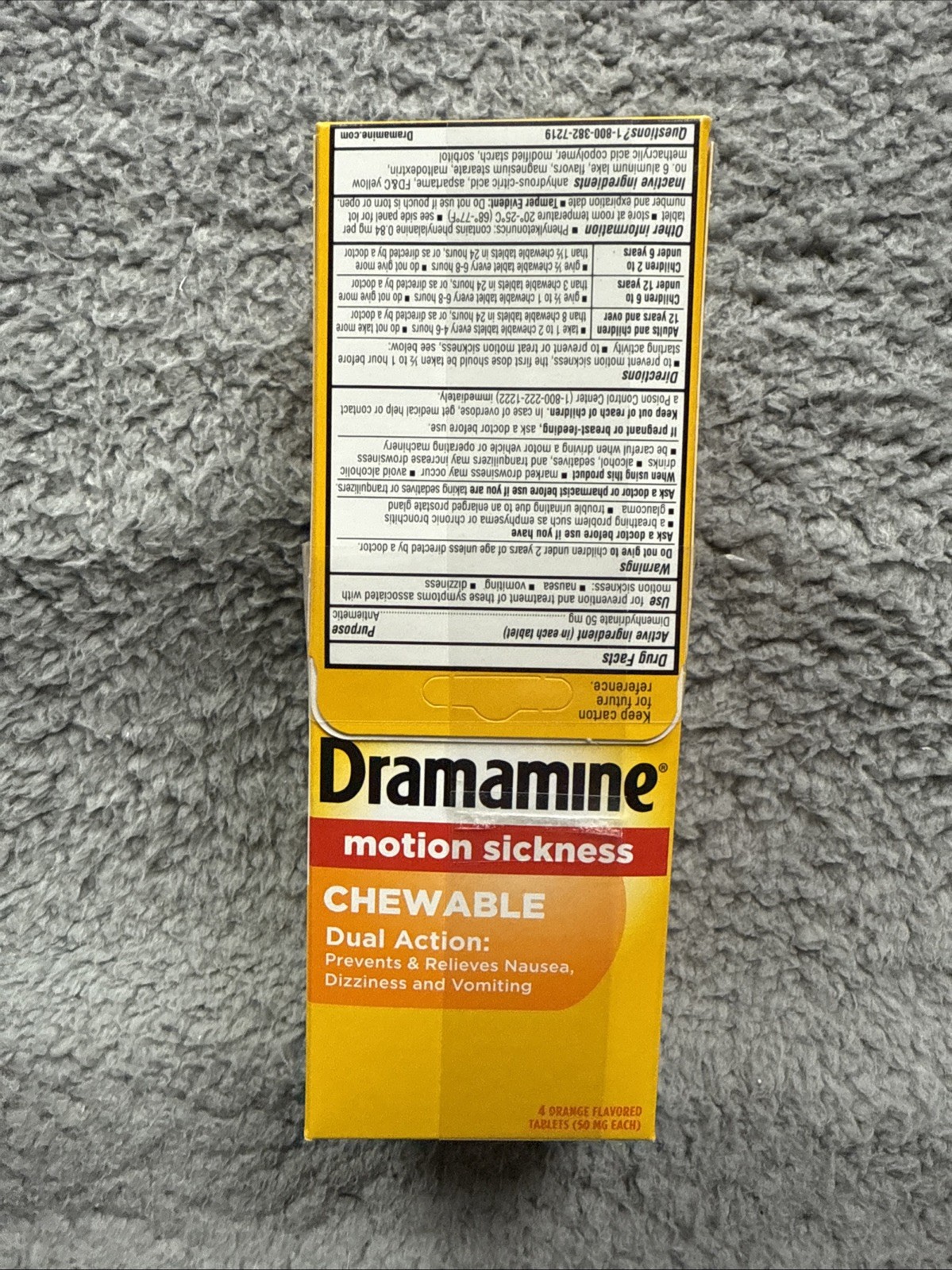 Lot of 4 - Dramamine Motion Sickness Relief Tablets - 4 ct