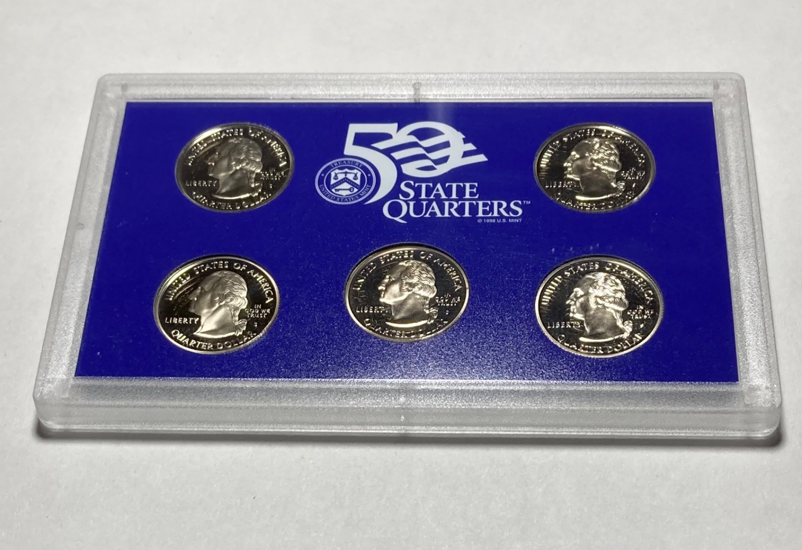 US MINT 2002-S State Quarters All CLAD Proof Set In Blue Box NO Silver
