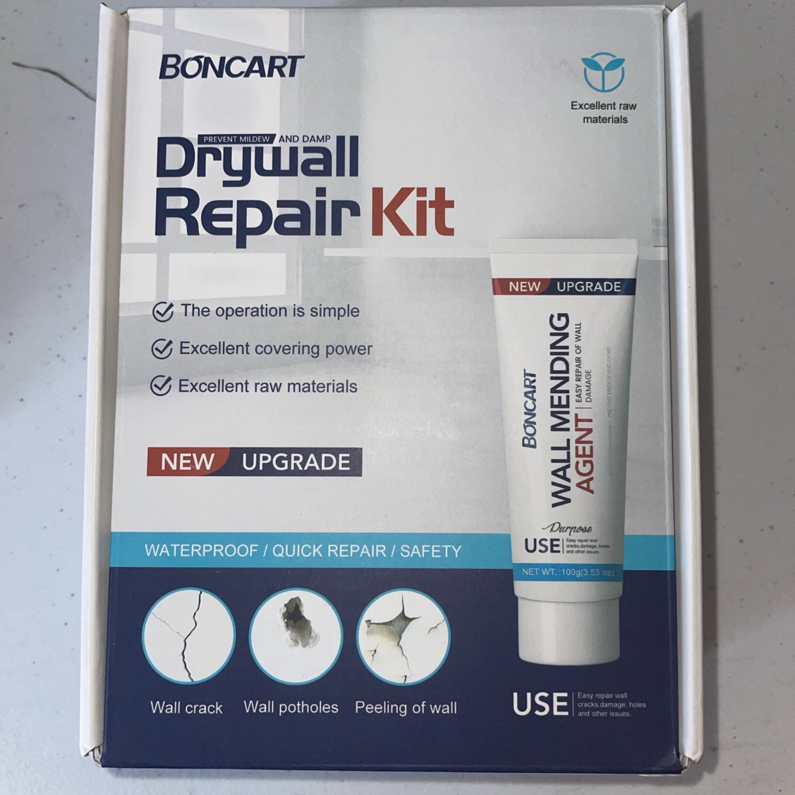 BONCART Spackle Wall Repair Kit, Drywall Patch Kit,Wall Mending Clear