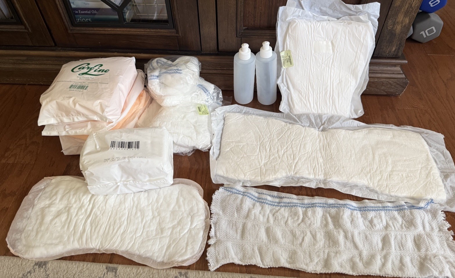 Postpartum Recovery Essentials Labor Delivery Large Peri Pads Mesh Panties 2XL