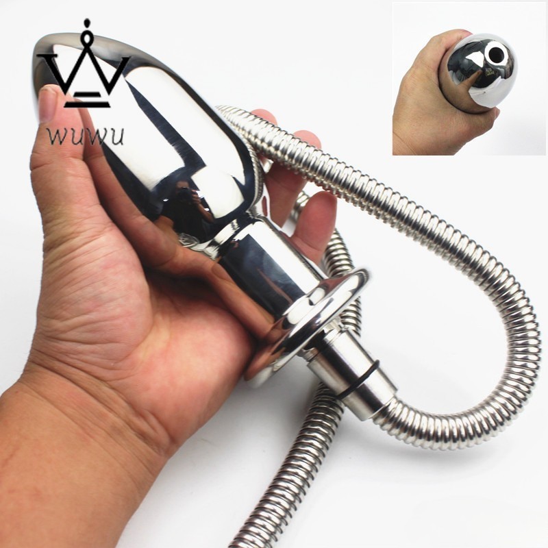 8 Sizes Anus Enemator Stainless Steel Anal Cleaner with Shower Pipe or Couples