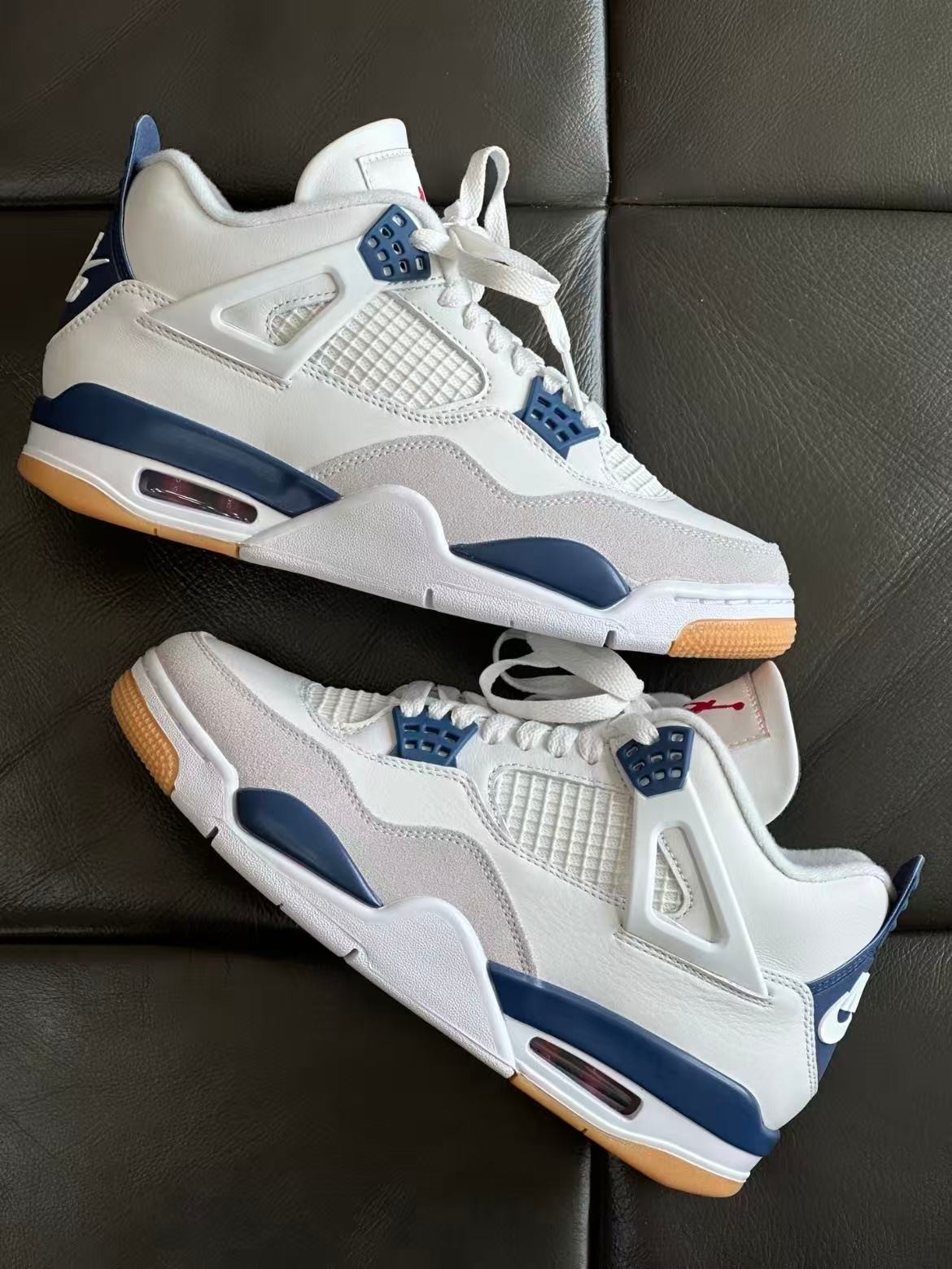 Men's Mid Top Jordan 4 Retro SB "Navy Blue" Basketball Shoes Size 7-12