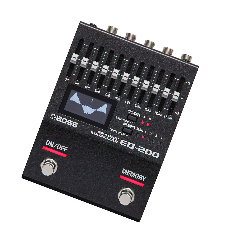 BOSS EQ-200 Dual 10-Band EQs Visual EQ Display Real-Time Control Equalizer Pedal