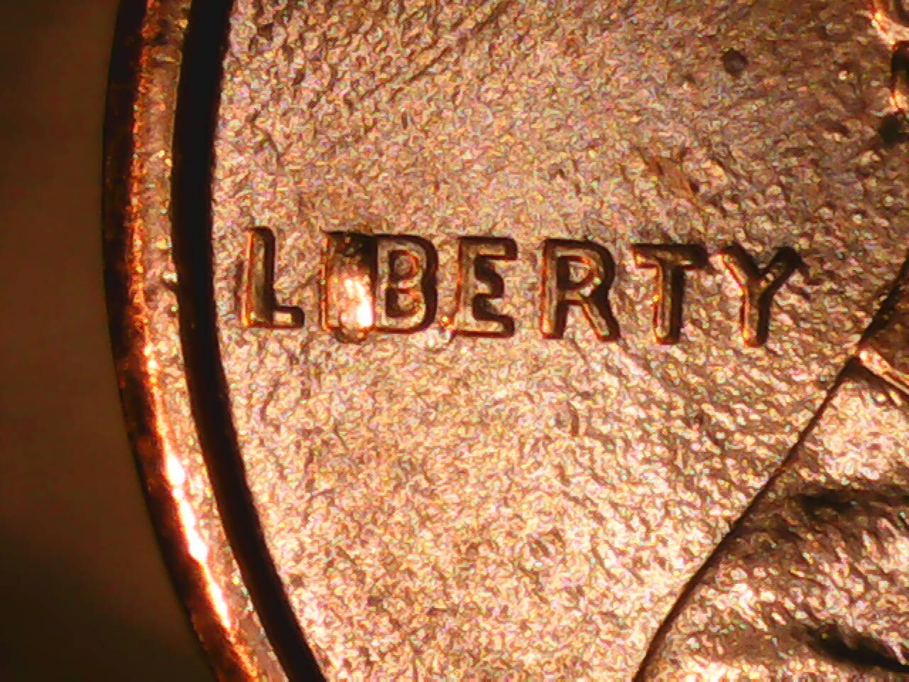 1995 Penny Die Chips Obverse