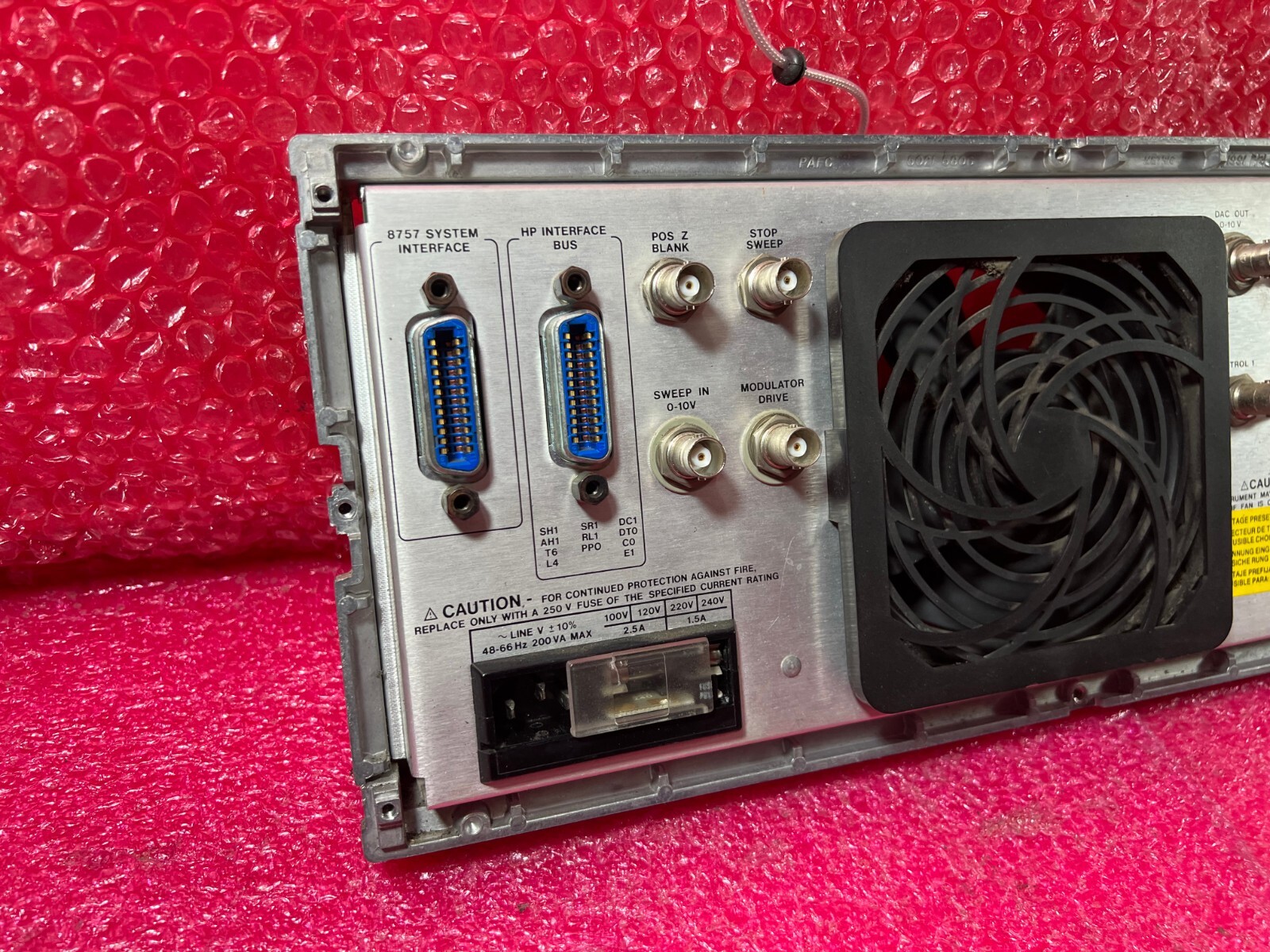 HP 8757D Scalar Network Analyzer Rear Panel 08757-60013 B-2902-45