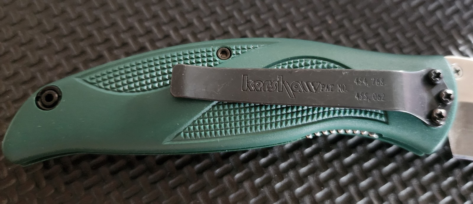 KERSHAW USA 1540 BLIZZARD GREEN HANDLE FOLDING KNIFE