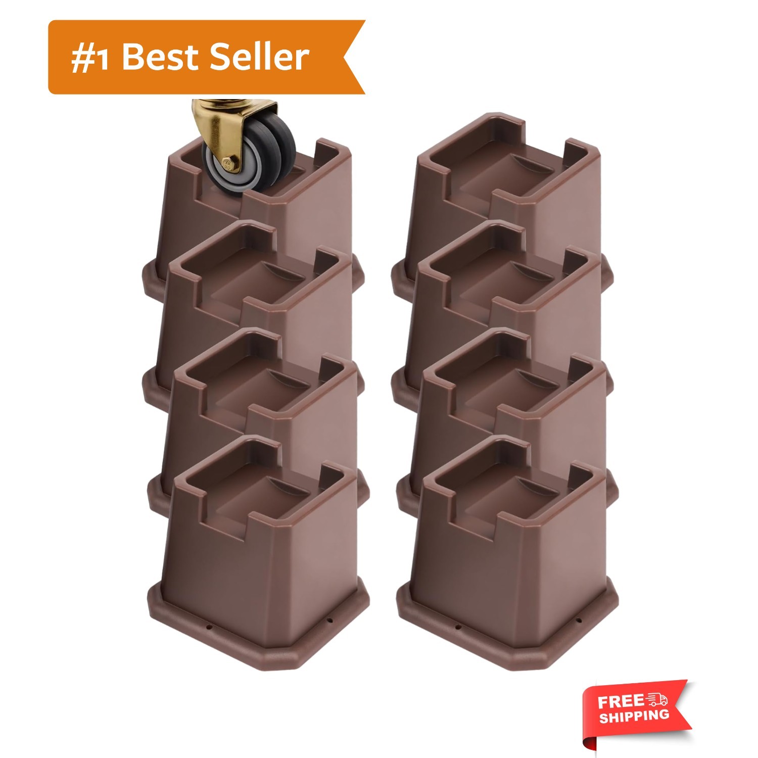 Adjustable Bed Furniture Risers Elevation in Heights Heavy Duty Risers for Bo...