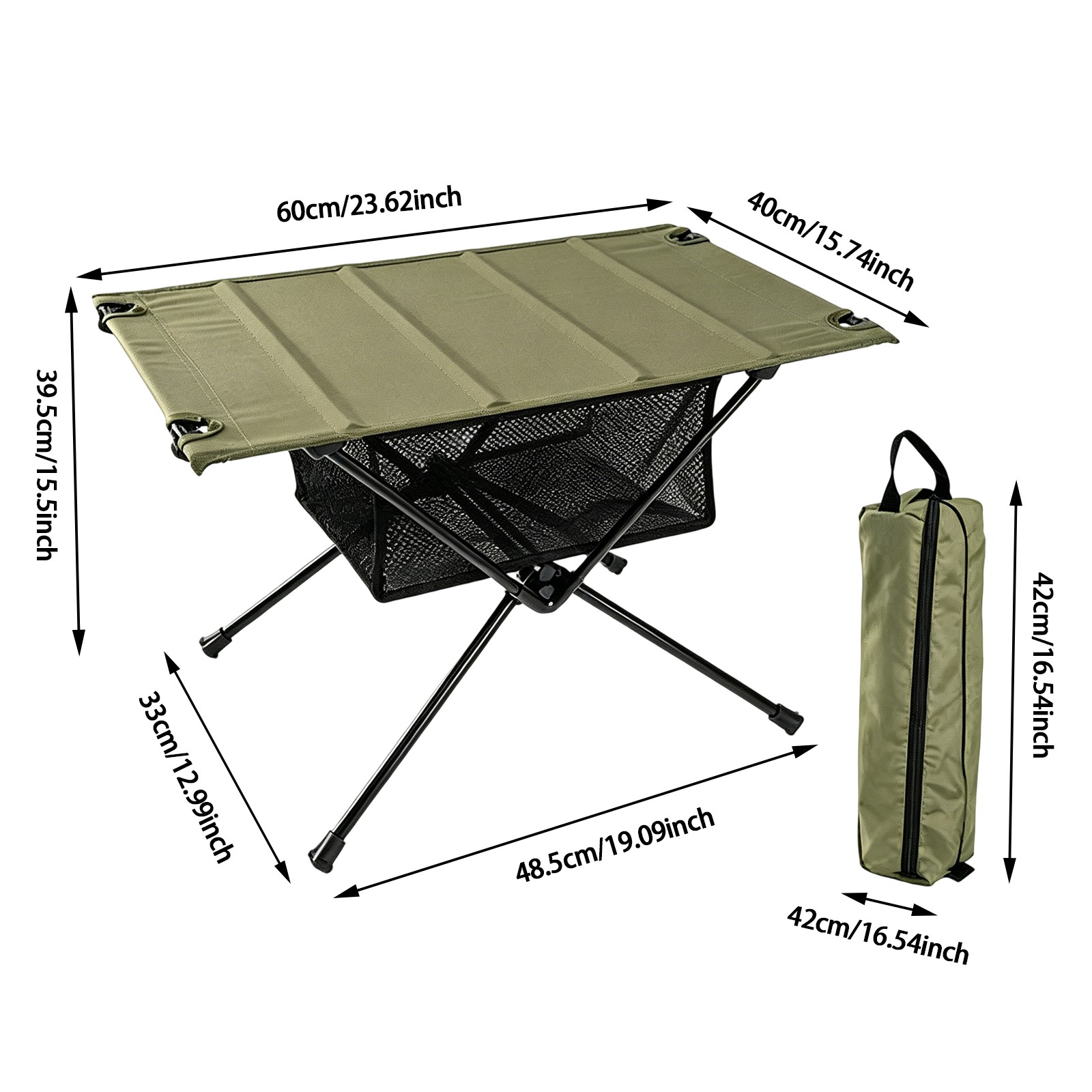 Foldable Camping Table, Outdoor Portable Picnic Table For 1–2 People