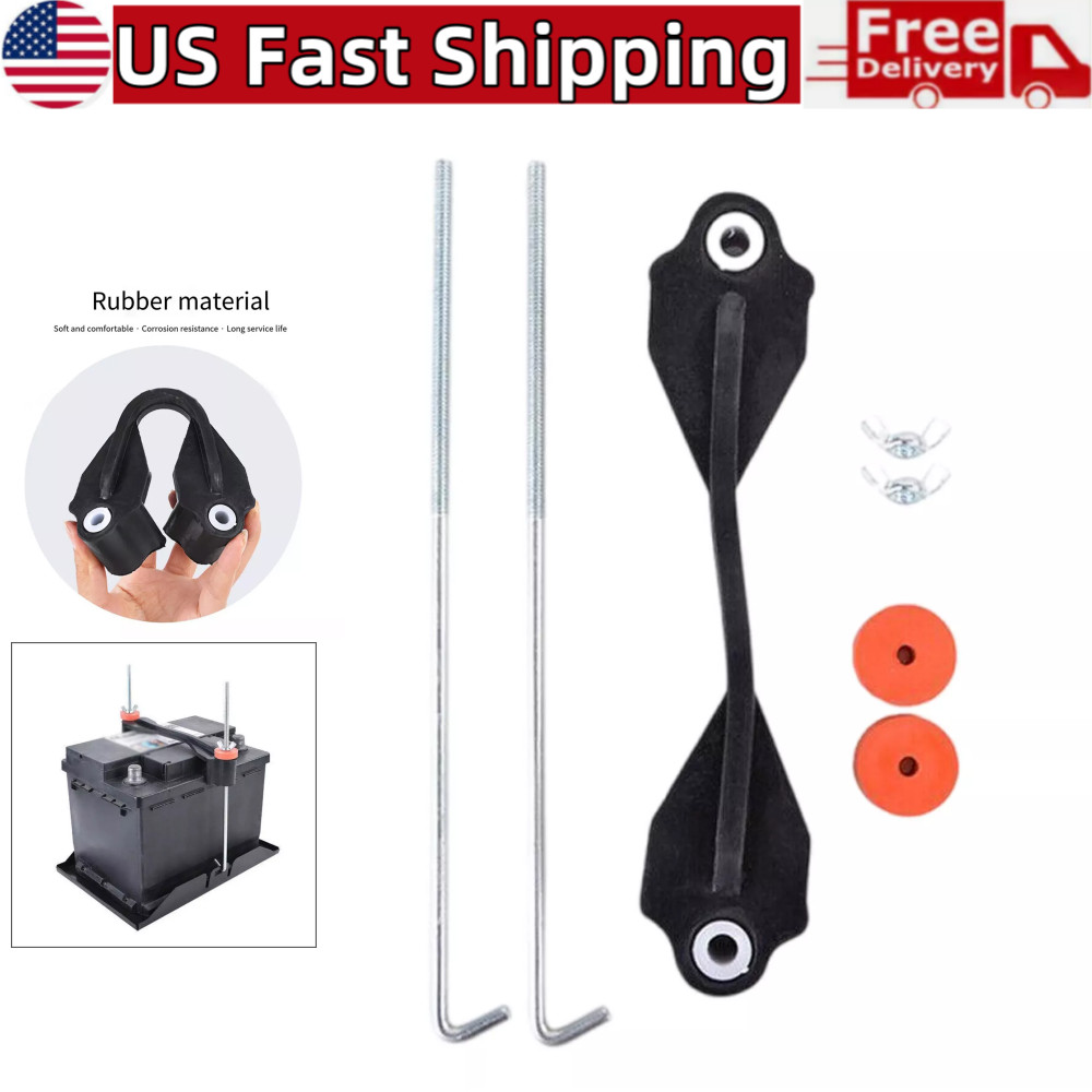 US Car Rubber Battery Hold Down Clamp Tie Down Bracket Hold Down Tool Holder 1x