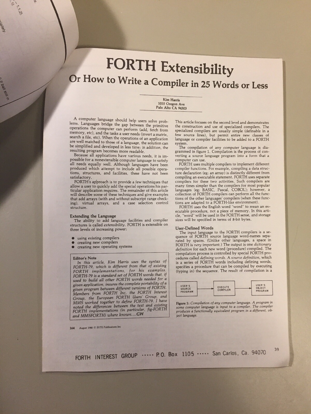 Vintage 1980 Forth Interest Group BYTE Magazine Forth Language Reprints