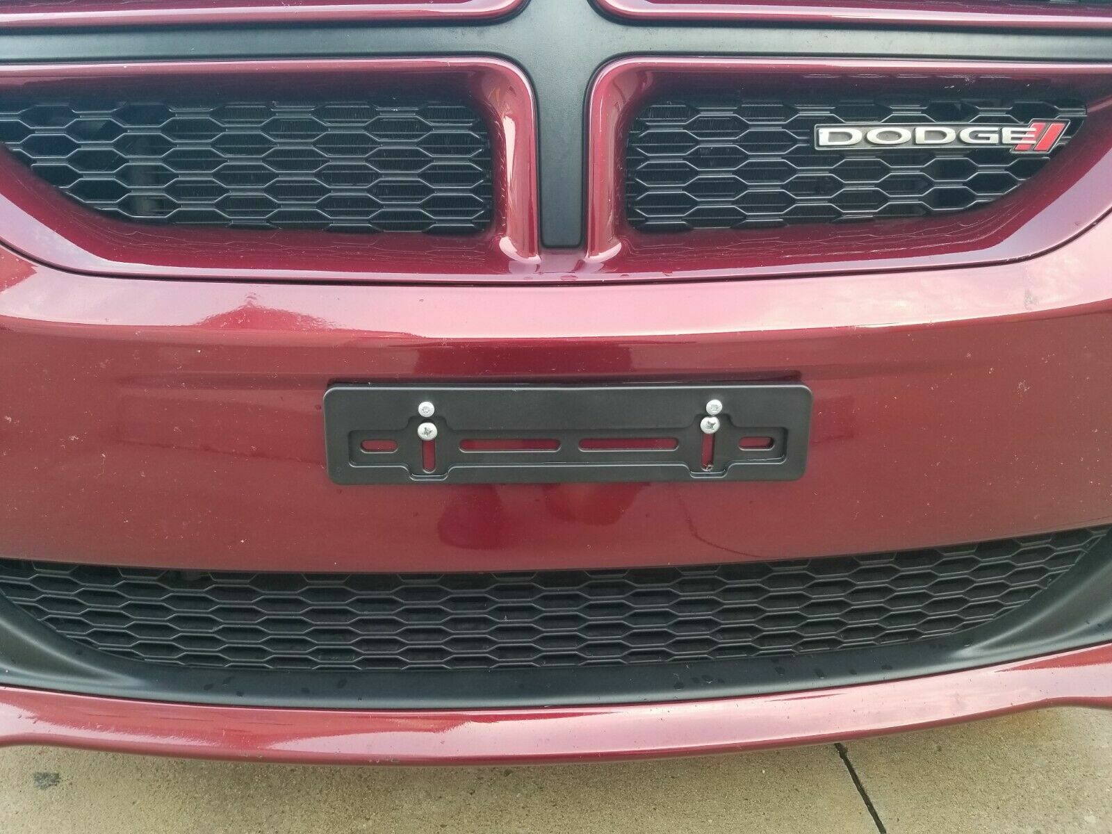 Front License Plate Tag Holder Mounting Adapter Bumper Kit Bracket for DODGE New