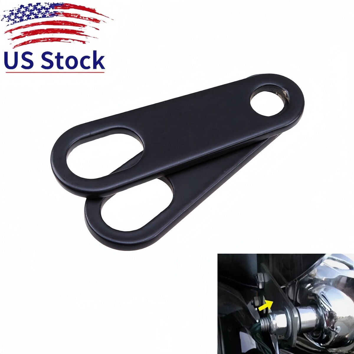 2PCS Black Signal Relocation Kit - For Harley Touring/Softail 2000-2023