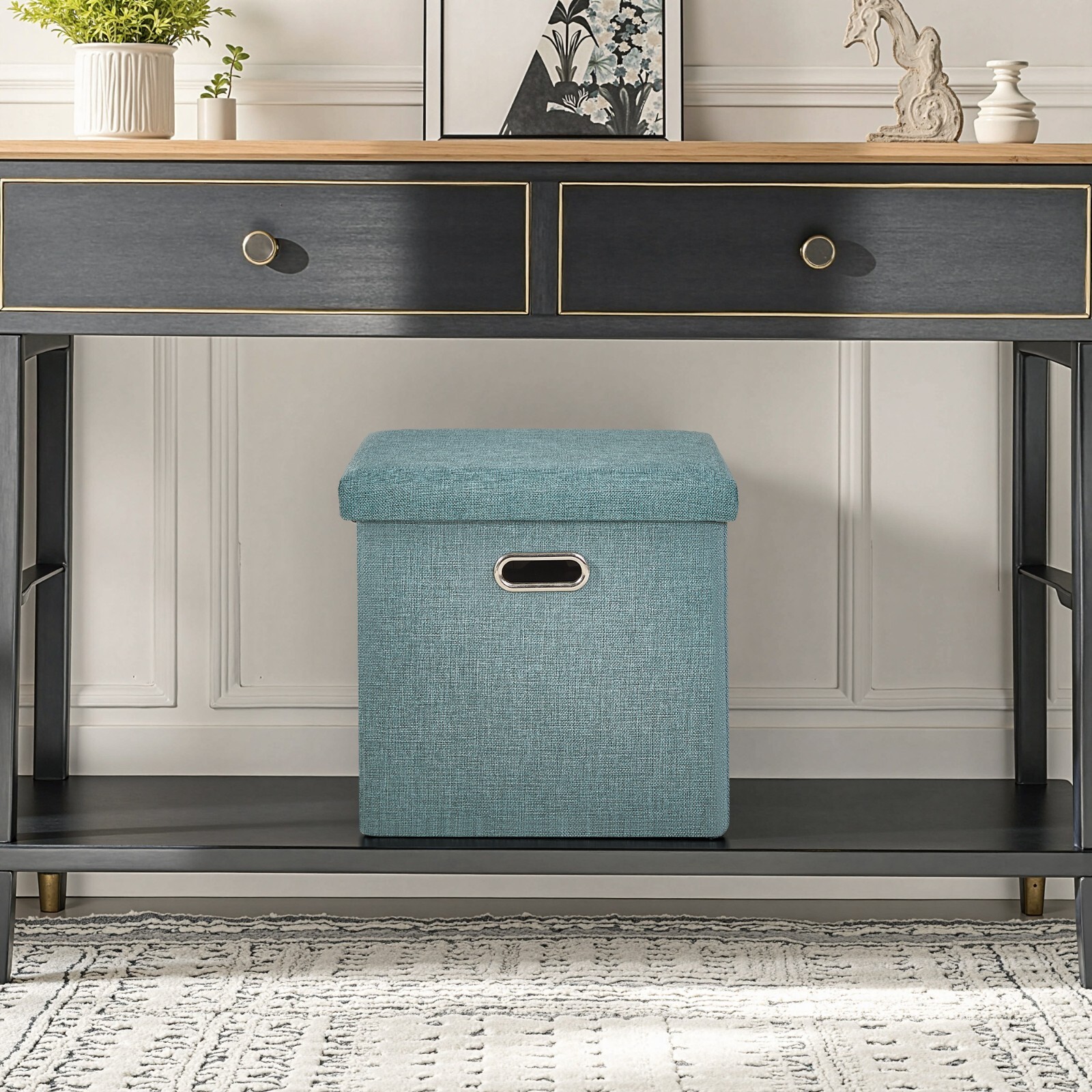 Storage Ottoman Bench Foot Rest Stool Bedroom Entryway Living Room Small Space