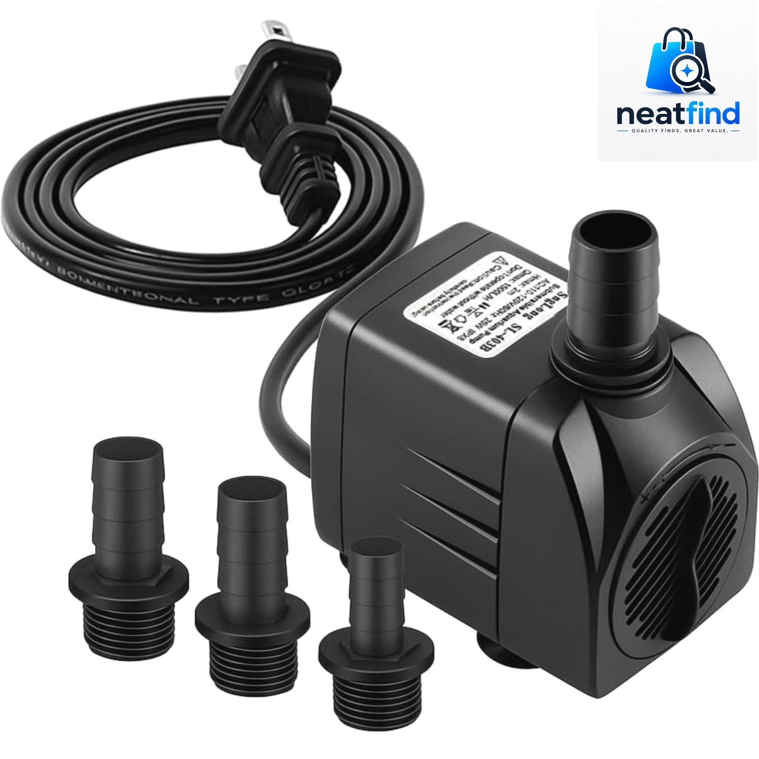 Submersible Pump 400GPH 1500L 25W Ultra Quiet with Over Heating Protection 6....