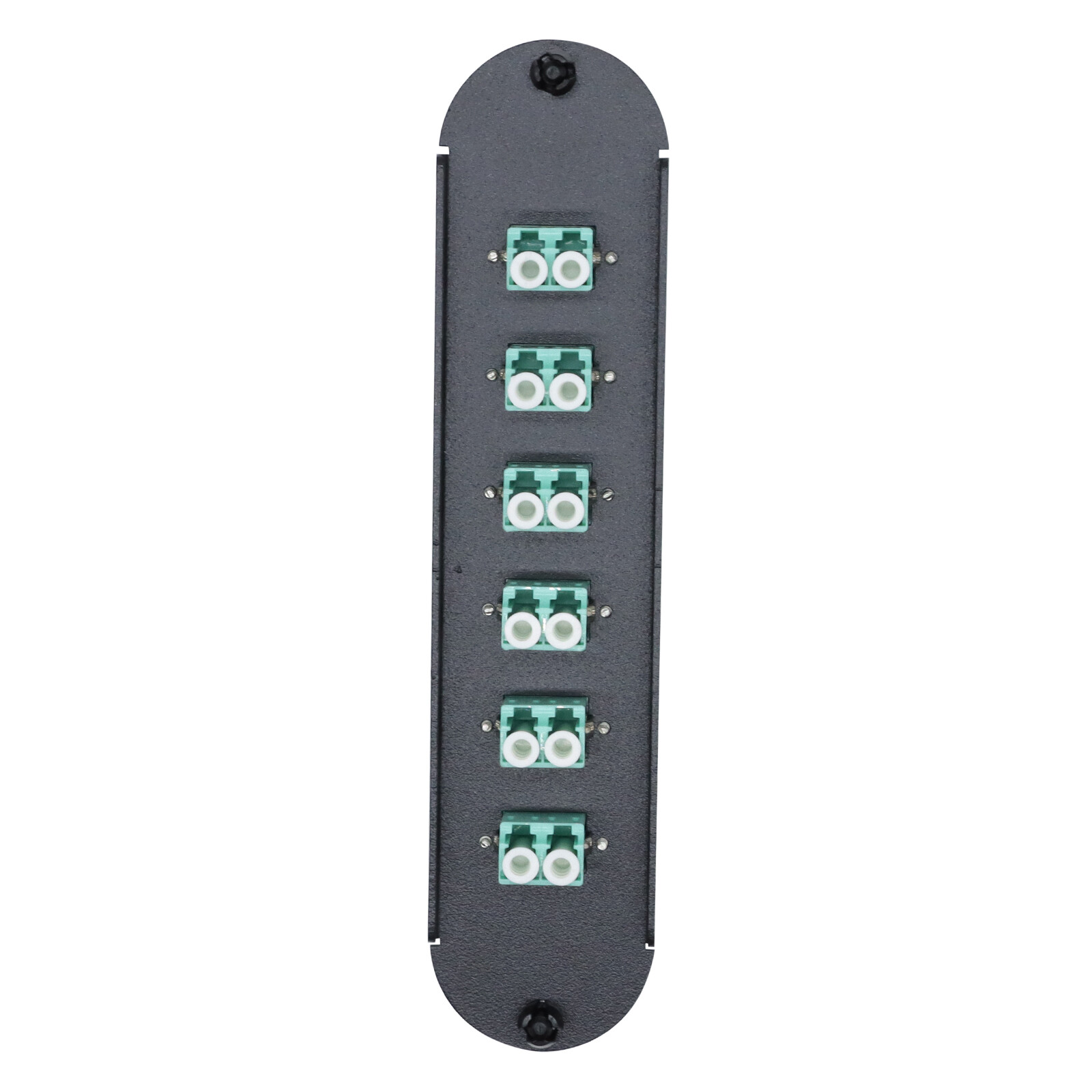 10Pcs Fiber Optic Adapter Panel 6 LC Duplex Aqua OM3 OM4 For CORNING CCH-CP12-E4