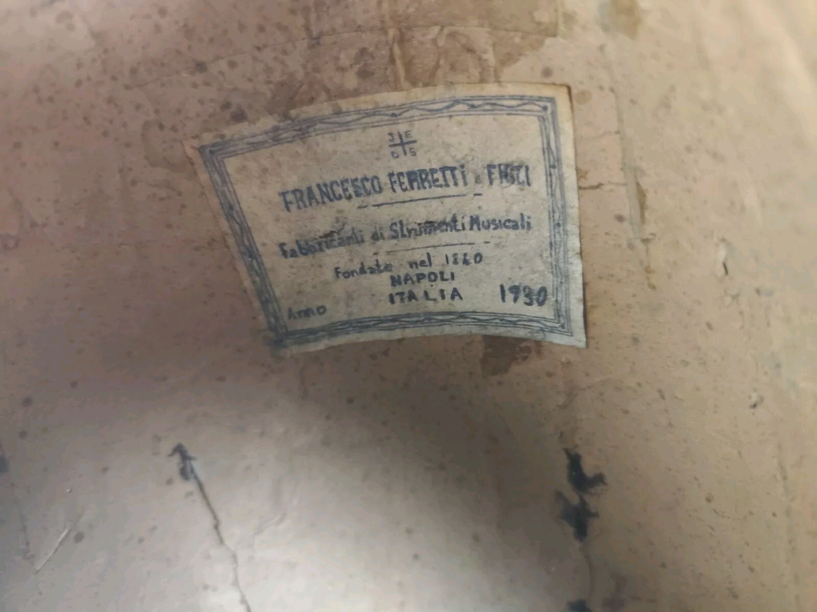 Mandolin 4/4 Francesco Ferretti E Figli 1930 Naples 曼陀林 만돌린マンドリン