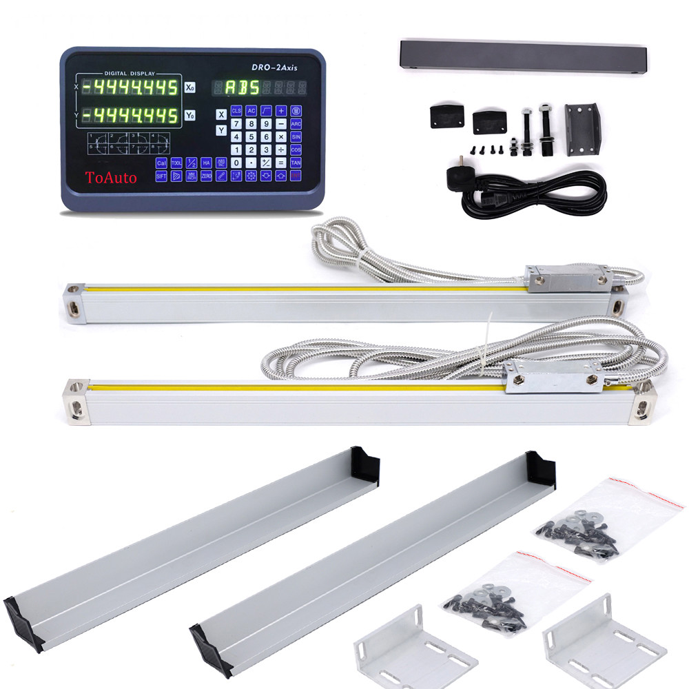 2Axis DRO 12" 36" Linear Scale Digital Readout Display Bridgeport 9X42 Table,US