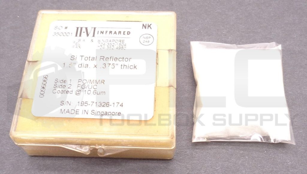 NEW II-VI INFRARED Si TOTAL REFLECTOR 1.5"DIA X .375" THICK