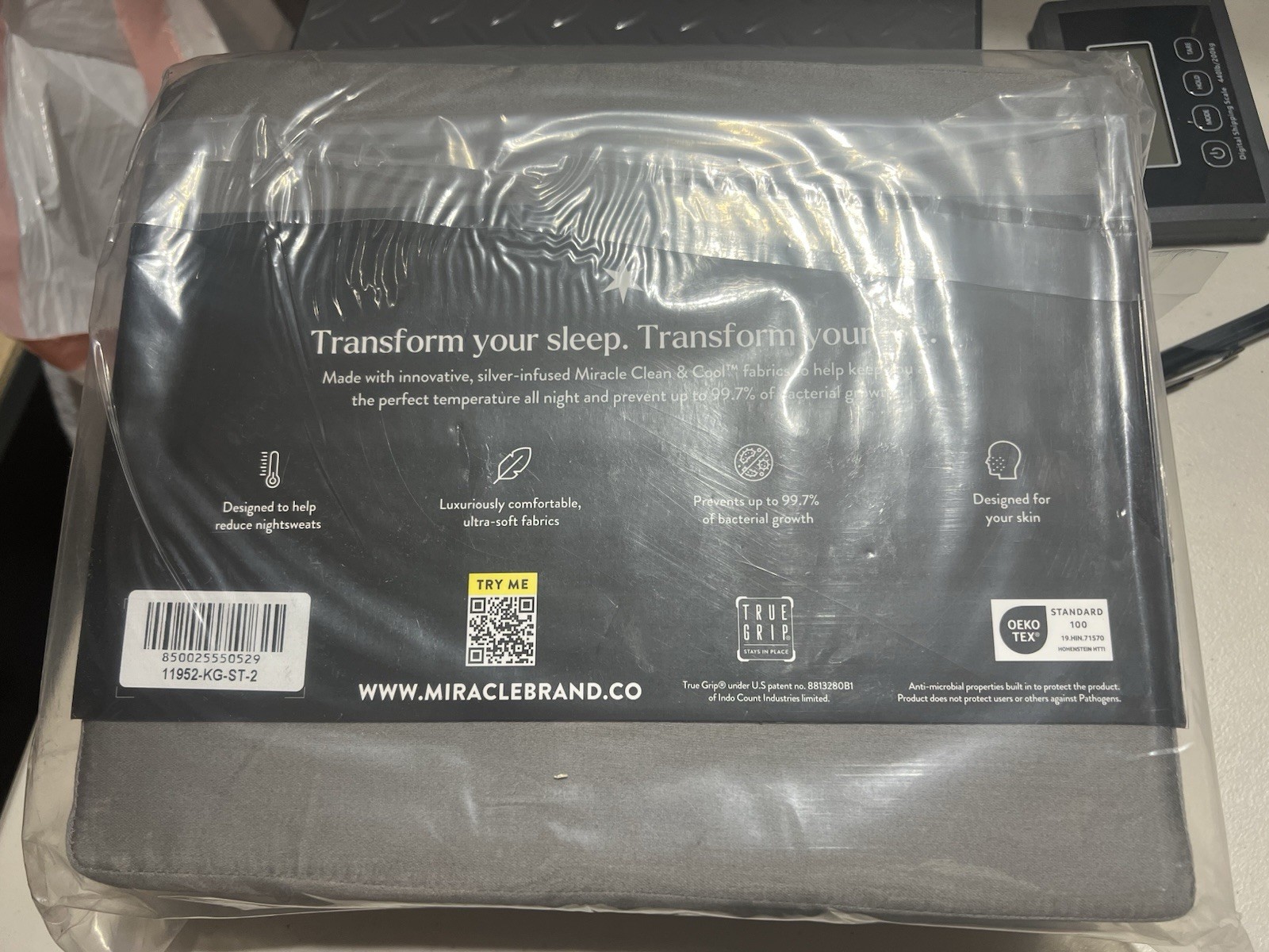 Miracle Made Sheet Set King Stone Grey Bed Sheets New MSRP $235