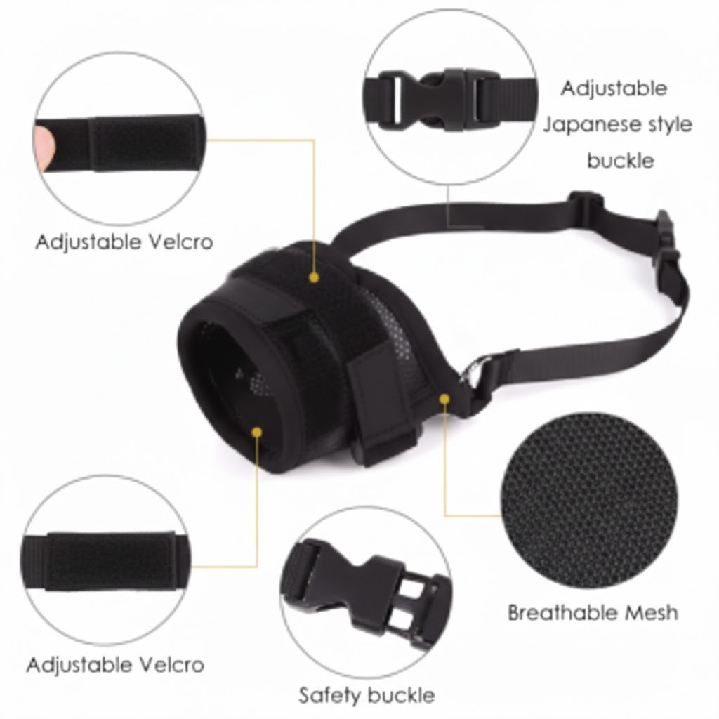 Adjustable Dog Mesh Muzzle Anti-Bark, Anti-Bite, Stop Chewing for Small Dogs