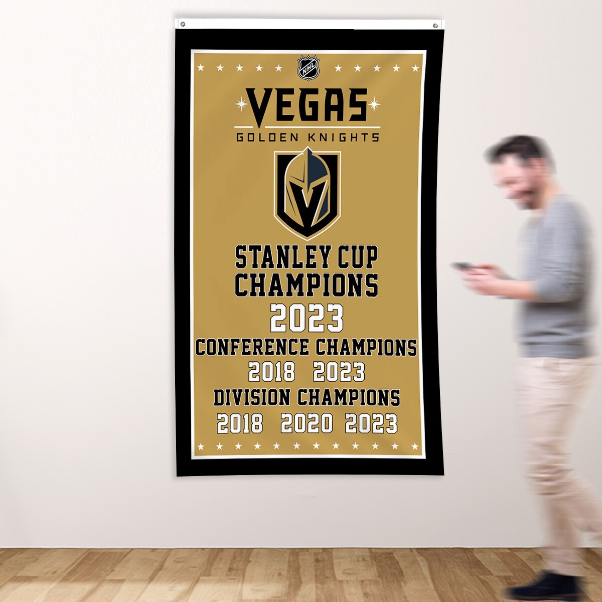 Vegas Golden Knights Stanley Cup 2023 Champions 3x5 Ft Flag Banner FREE Shipping