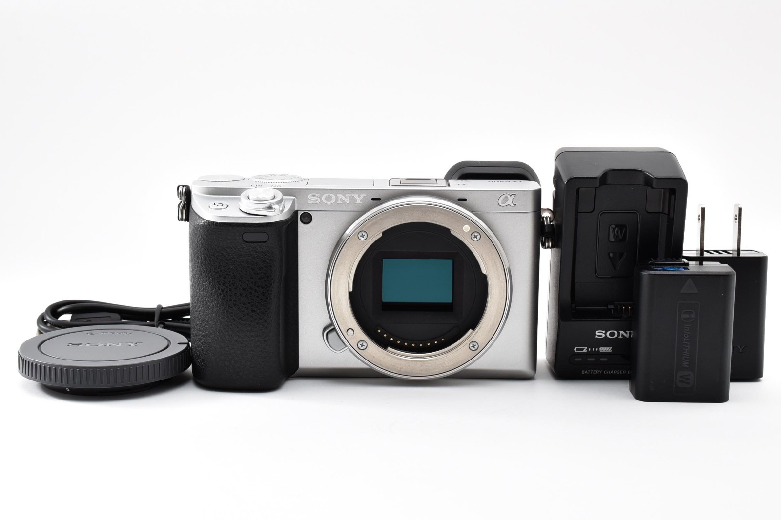 Sony Alpha a6400 ILCE-6400 Silver 35 Language -Shutter count 1,279 Exc+++