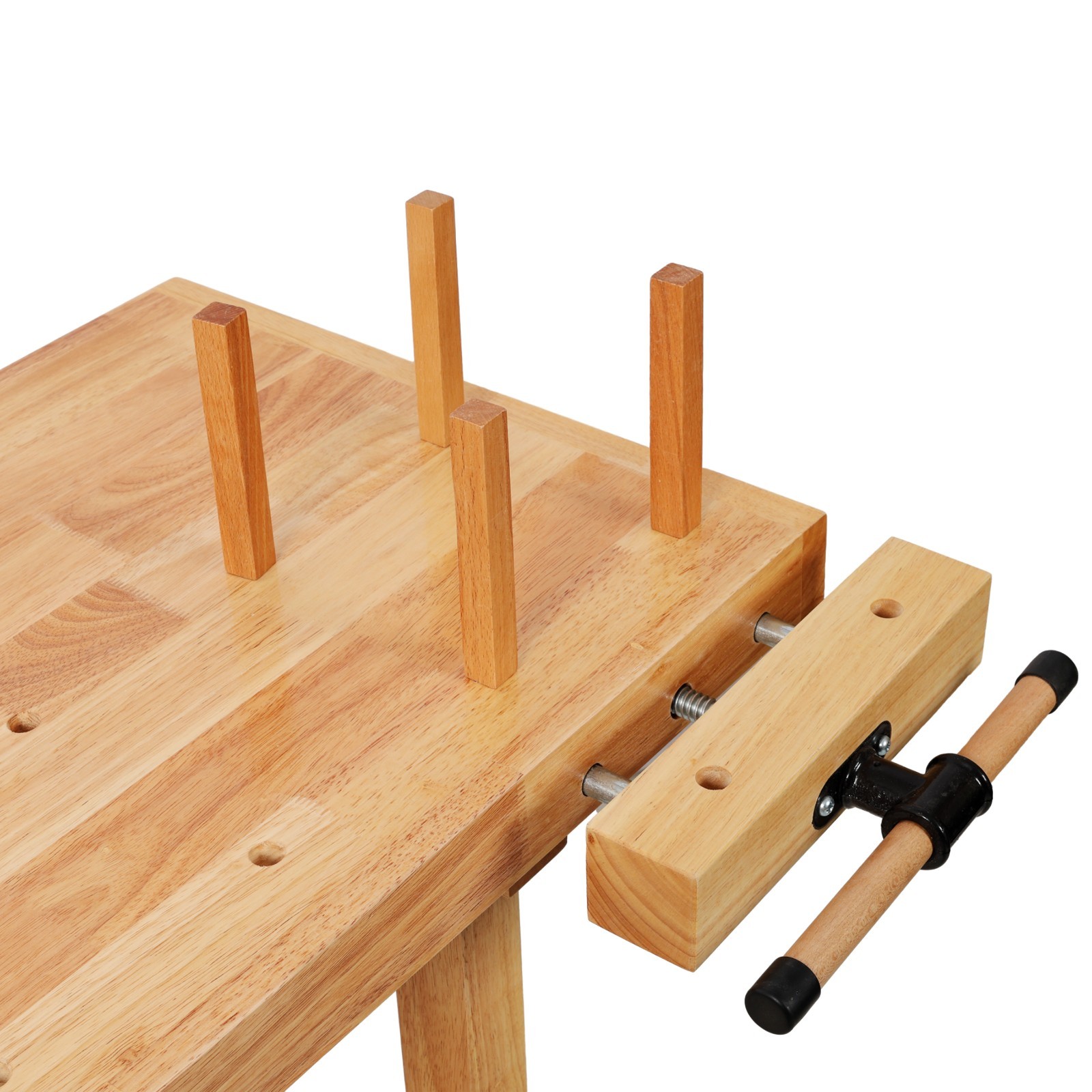 Heavy Duty 40" Wood Workbench 330Lbs Capacity with Adjustable Handle