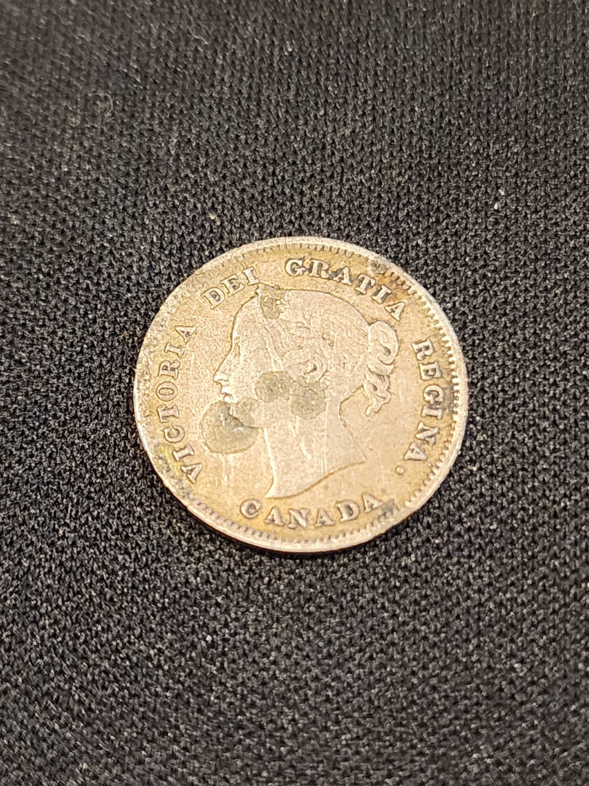 1896 Canada 5 Cents Silver Coin