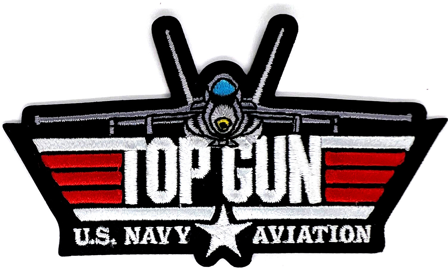 TOP GUN U.S. NAVY AVIATION MILITARY EMBROIDERED IRON ON MOTORCYCLE PATCH EE-9