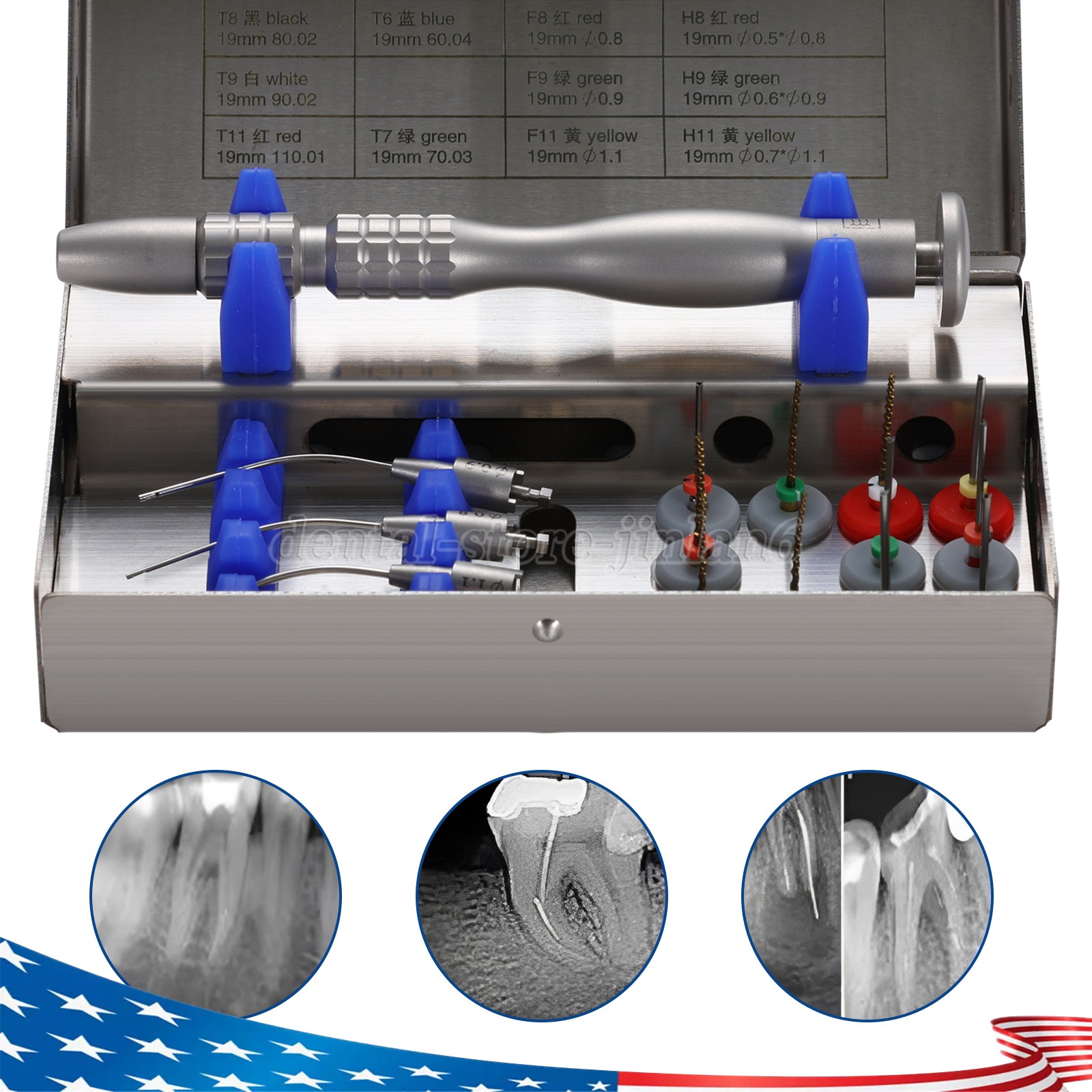 Dental Broken File Extractor Endodontic Removal System Kit Endo Root Canal Tools