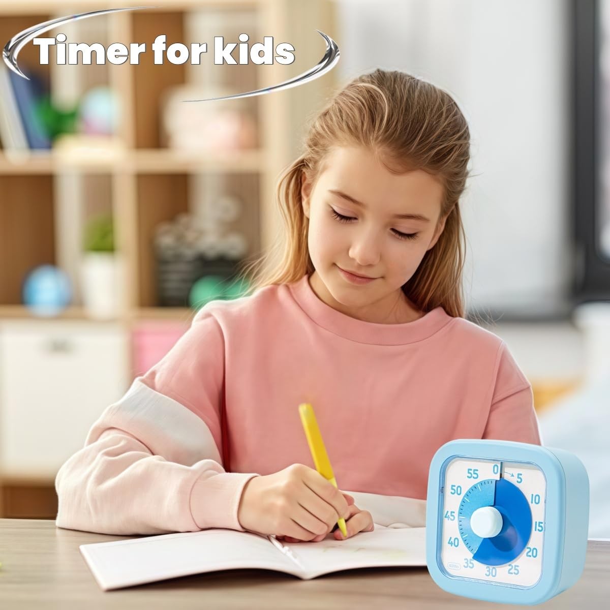 Visual Timer for Kids Home - 60 Minute Sky Blue