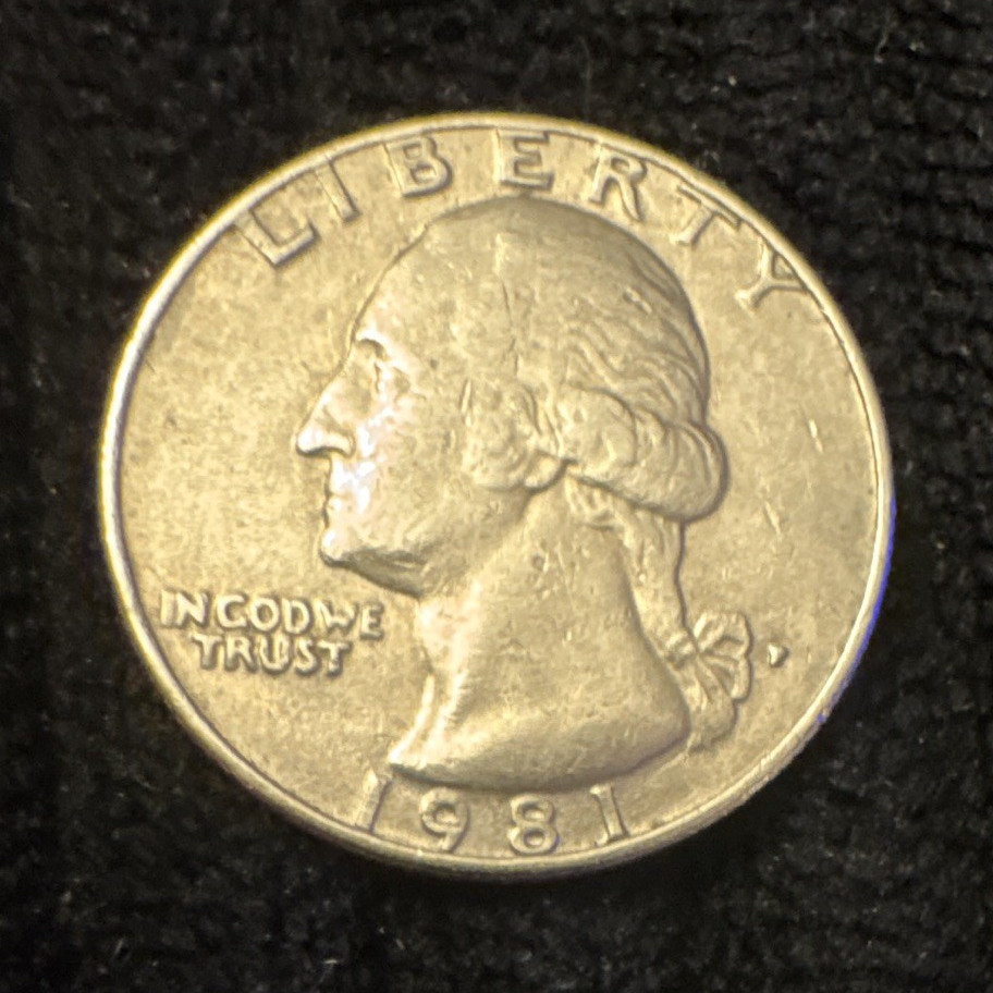 1981 Washington Quarter 25C Philadelphia Business Strike Clad KM#164