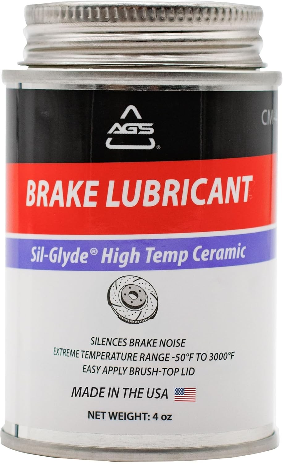 Automotive Solutions Brush Top Can Ceramic-Glyde Silicone Brake Lubricant, 4o...