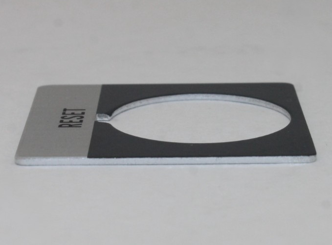 Square "RESET" Legend Plate