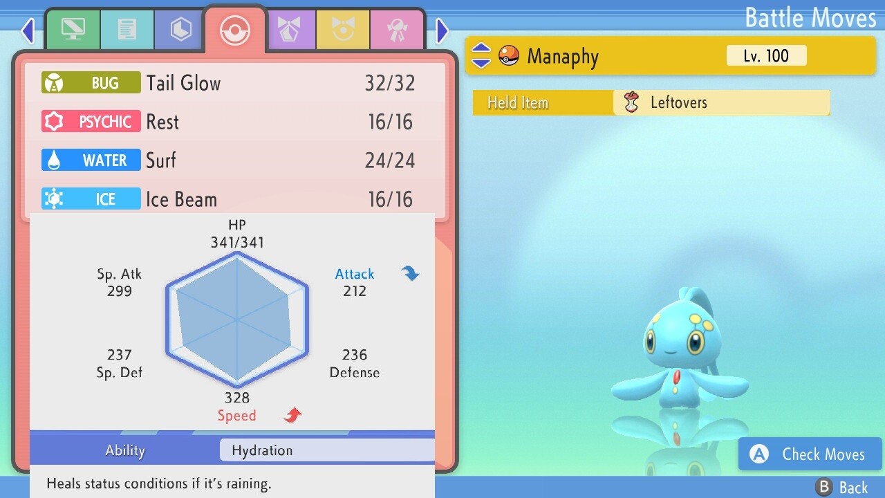 Pokemon Brilliant Diamond Shining Pearl 6iv Manaphy Max EV