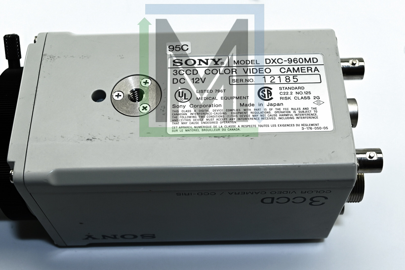 SONY DXC-960MD 3CCD THREE-CCD IRIS COLOR VIDEO MICROSCOPE CAMERA DC 12VOLT ENG12