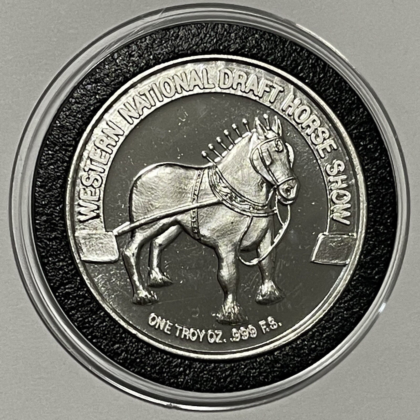Western National Draft Horse Show RARE Coin 1 Troy Oz .999 Fine Silver Round 999