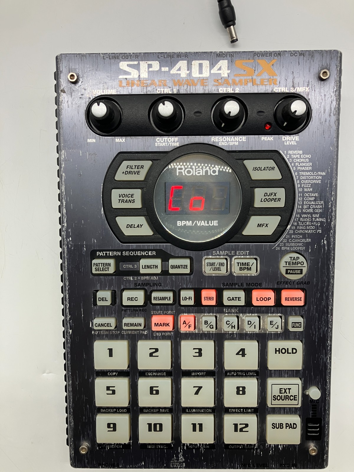 Roland SP-404SX Linear Wave Sampler 2011 w/Adapter + SD Card Working A4A2038