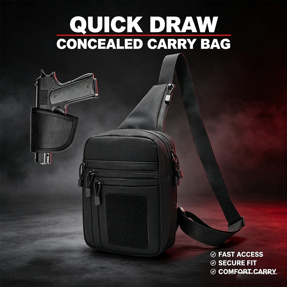 Sling Bag for Men Women EDC Shoulder Bag Tactical Crossbody Concealed Carry Bag