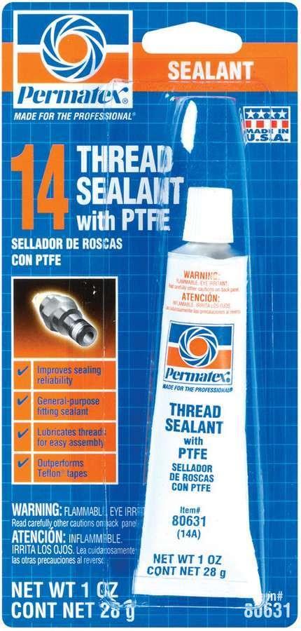 Permatex Thread Sealer - Thread Sealant - PTFE Base - 1.00 oz Tube - Each