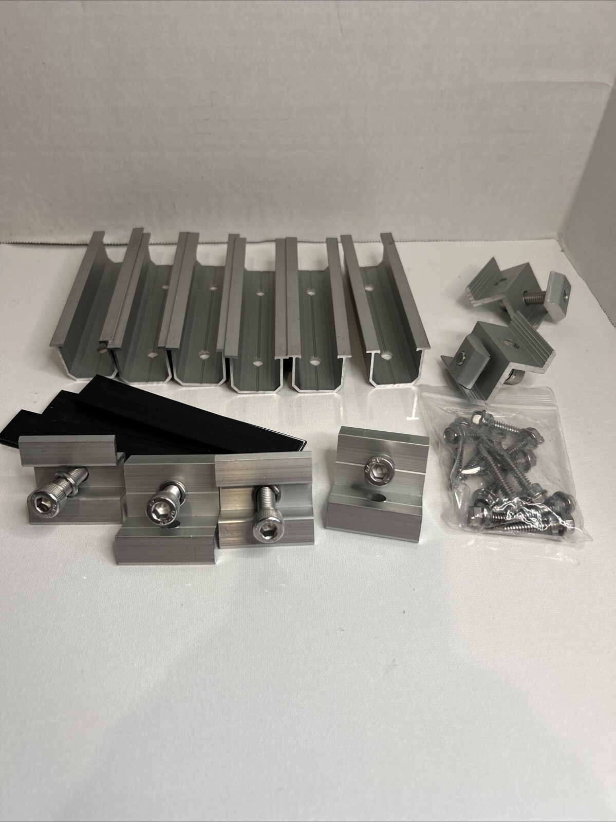 Solar Panel U Mini Rail Kit Metal Roof Mounting Bracket Aluminum 10 Pack