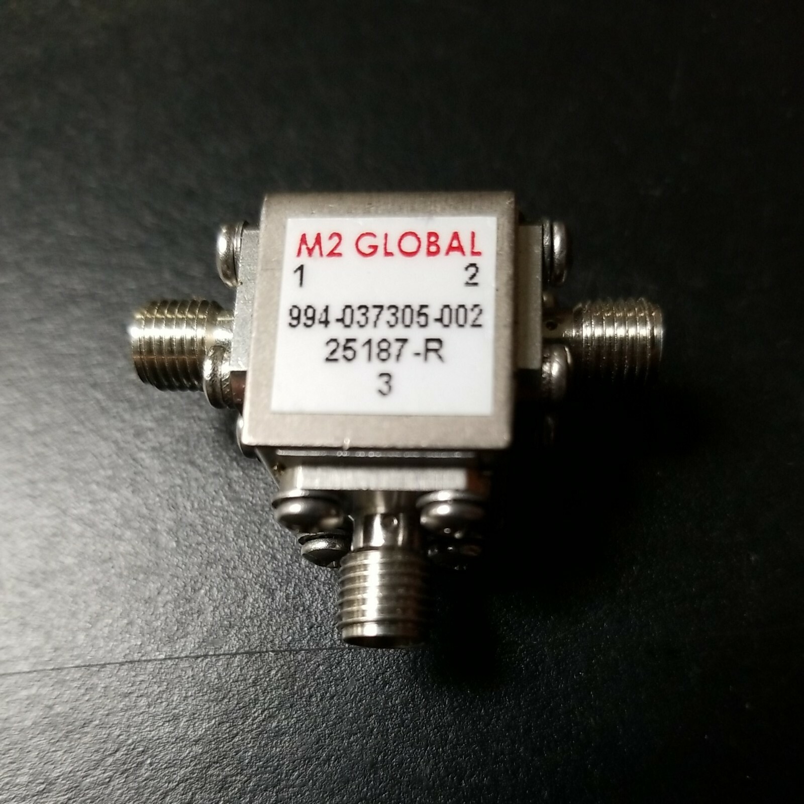 RF Coaxial Isolator, M2Global (994-037305-002), 12.6 -13.3 GHz