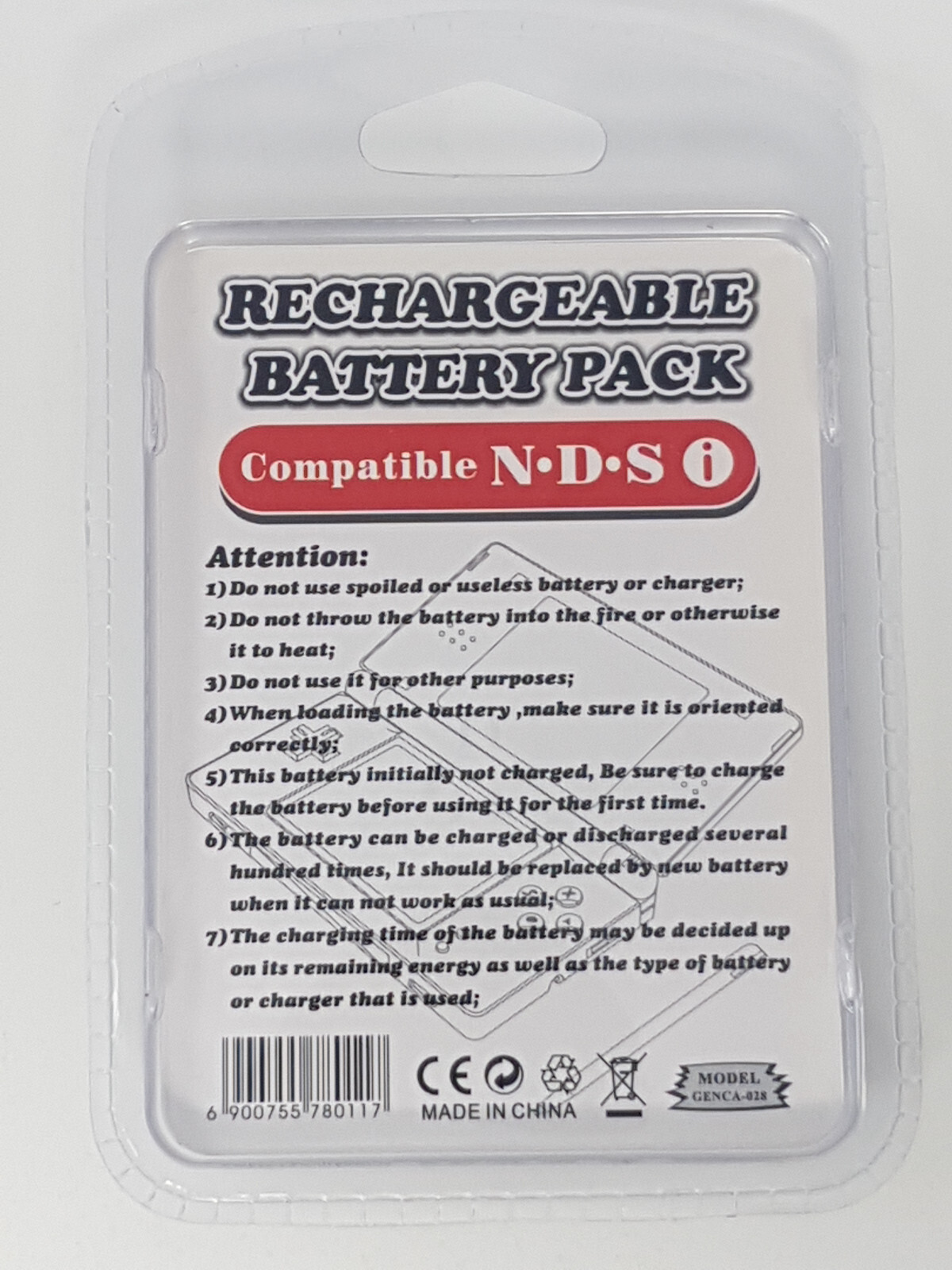 Replacement Battery 2000mAh 3.7V for Nintendo DSI Console
