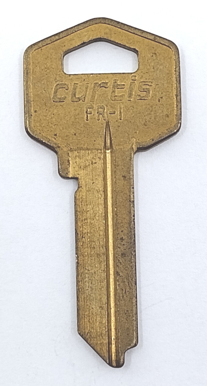 CURTIS FR-1 Blank Key Appx 2" Uncut New Old Stock FR-I FR 1 FR I