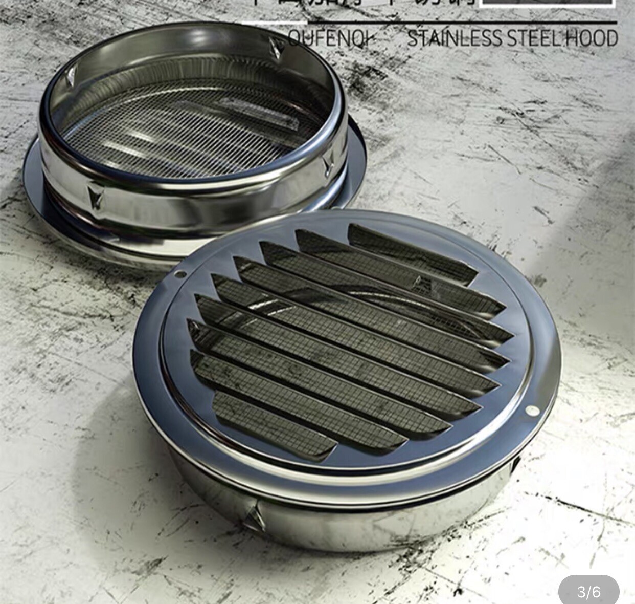 1pc Stainless Steel 6 Inch Round Air Vent Cover exhaust Hood Vent With Pet Guard