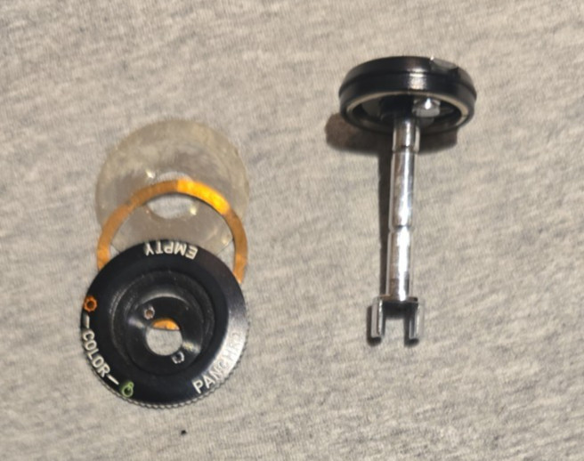 PENTAX SPOTMATIC REWIND KNOB + SHAFT +TOP COVER REWIND PARTS