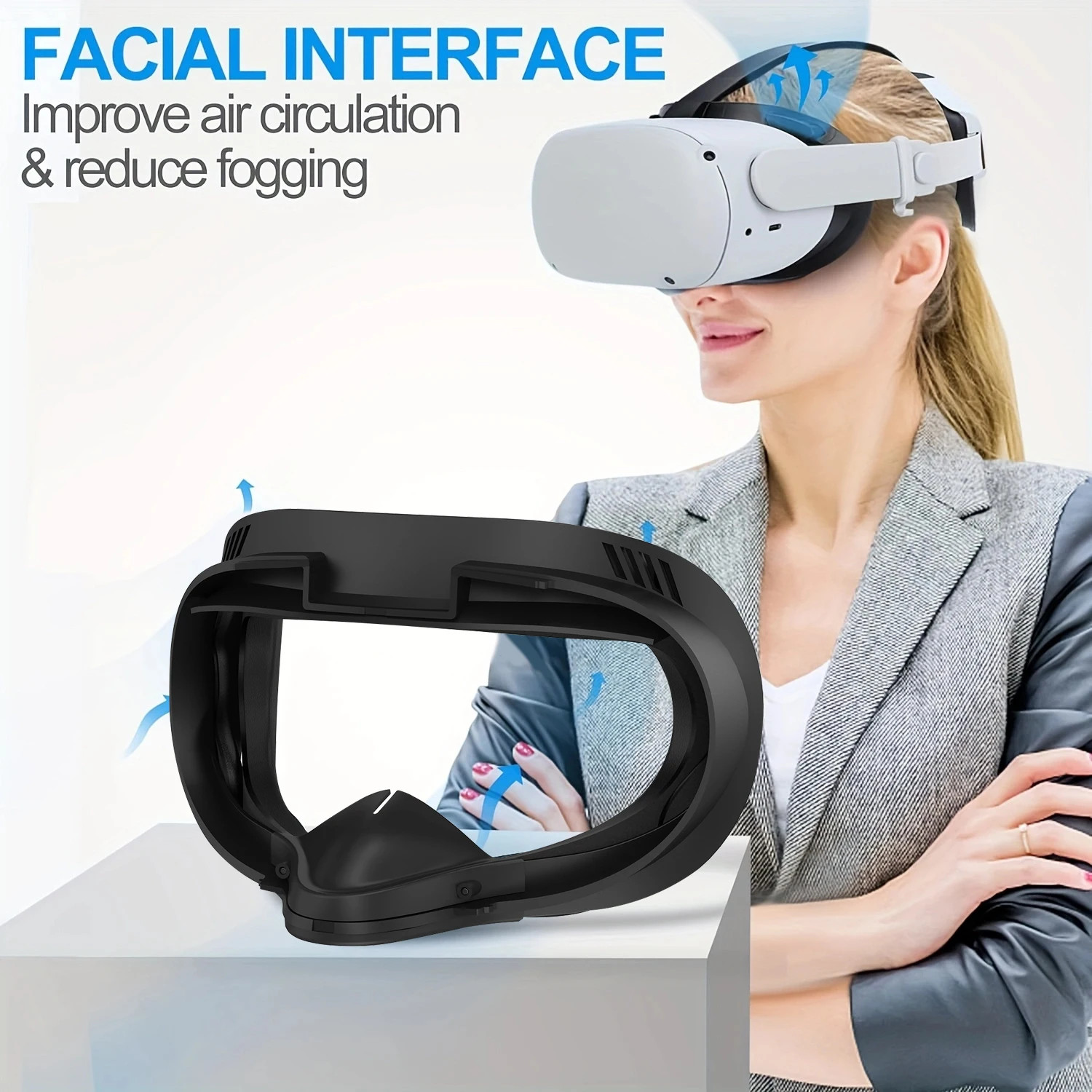PU Leather Replacement Widen 3D Shaped Facial Interface Bracket Accessories For