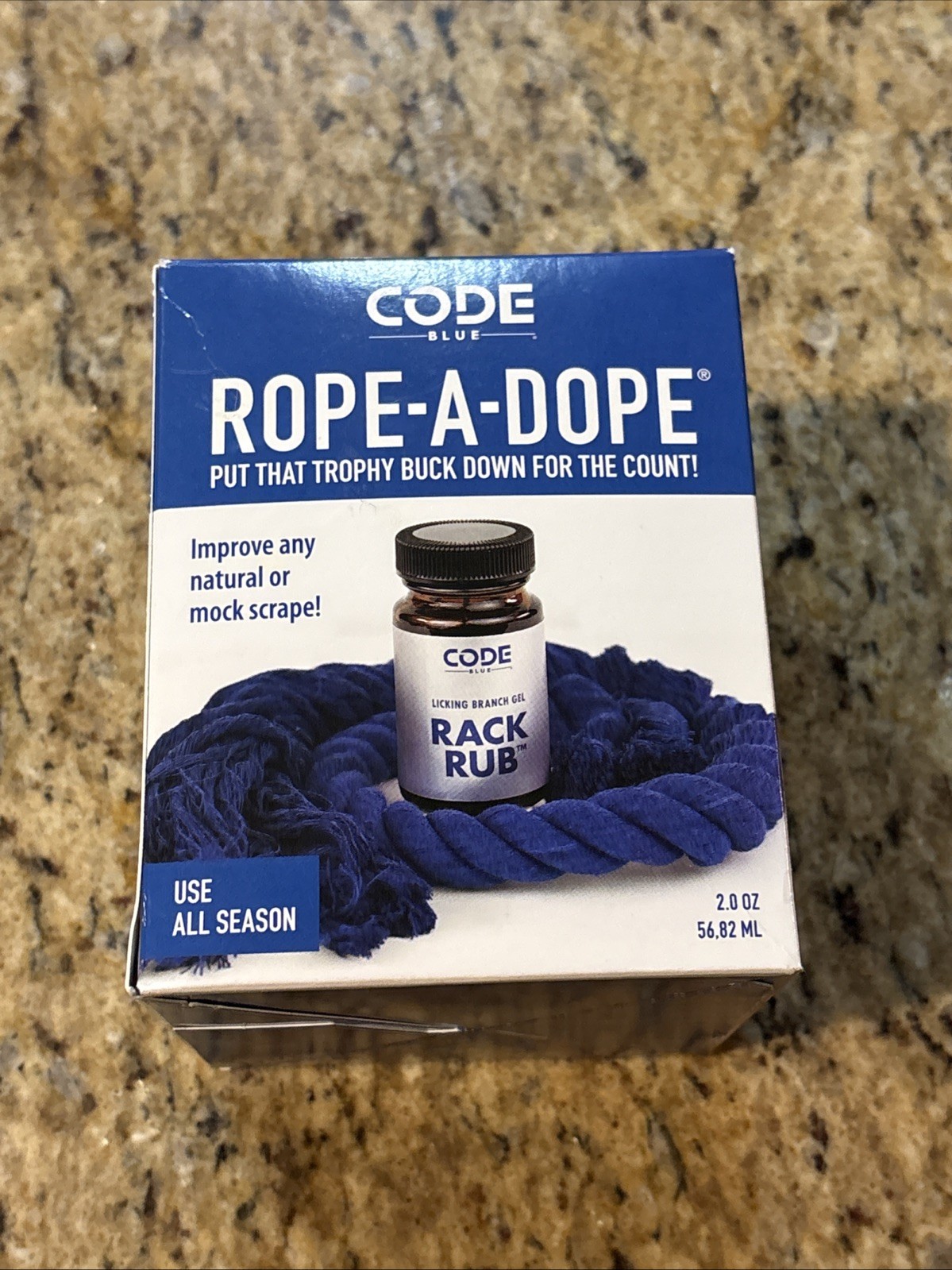 2oz Rack Rub Gel with Cotton Synthetic Rope for Attracting Bucks Outdoors