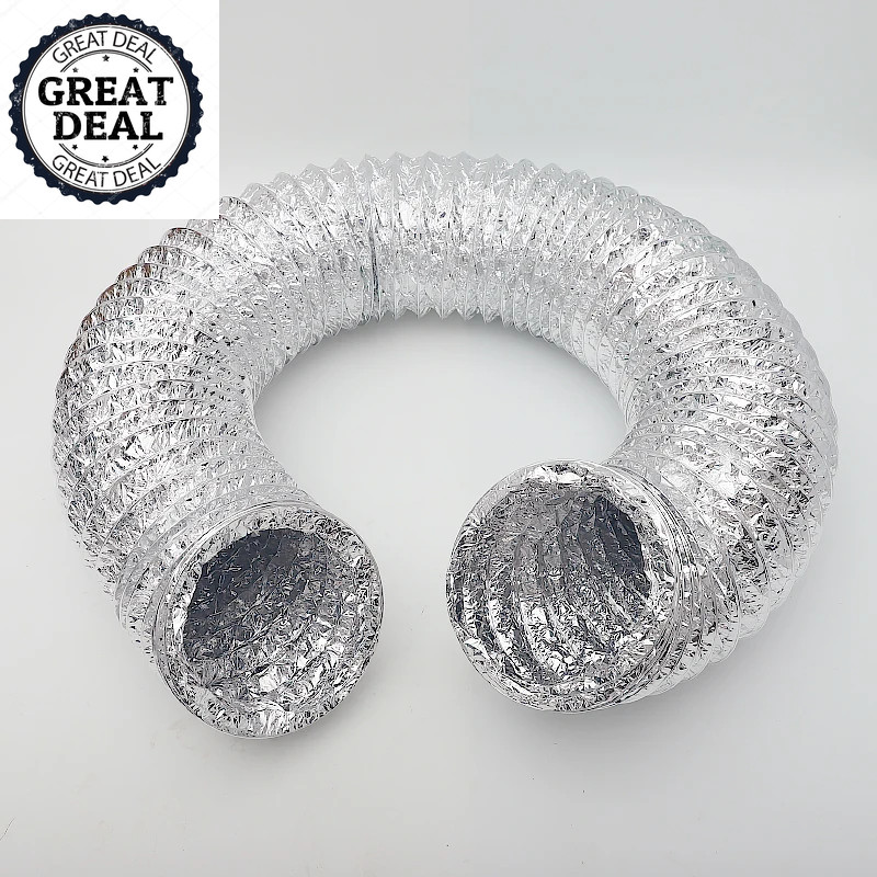 Flexible Aluminum Ventilation Air Ducts Multi-Layer Duct Fan Exhaust Hose Kit