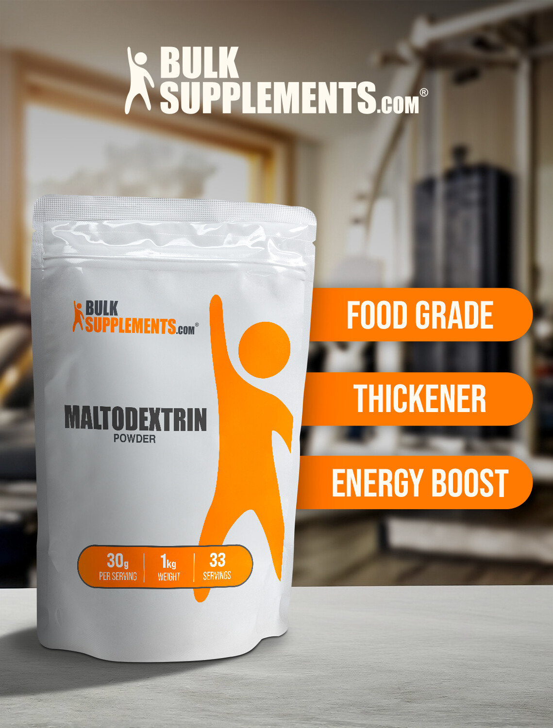 BulkSupplements Maltodextrin Powder - Source Of Carbohydrates - 30g Per Serving